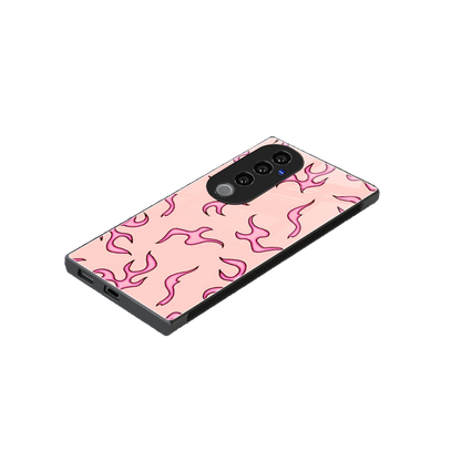 Lil Flames Pink stylish phone case for vivo v40 pro | glossy glass and slim fit