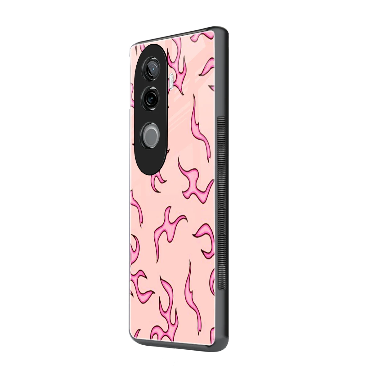 Lil Flames Pink vivo v40e mobile cover | shockproof glass phone case