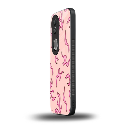 Lil Flames Pink vivo v50 mobile cover | shockproof glass phone case