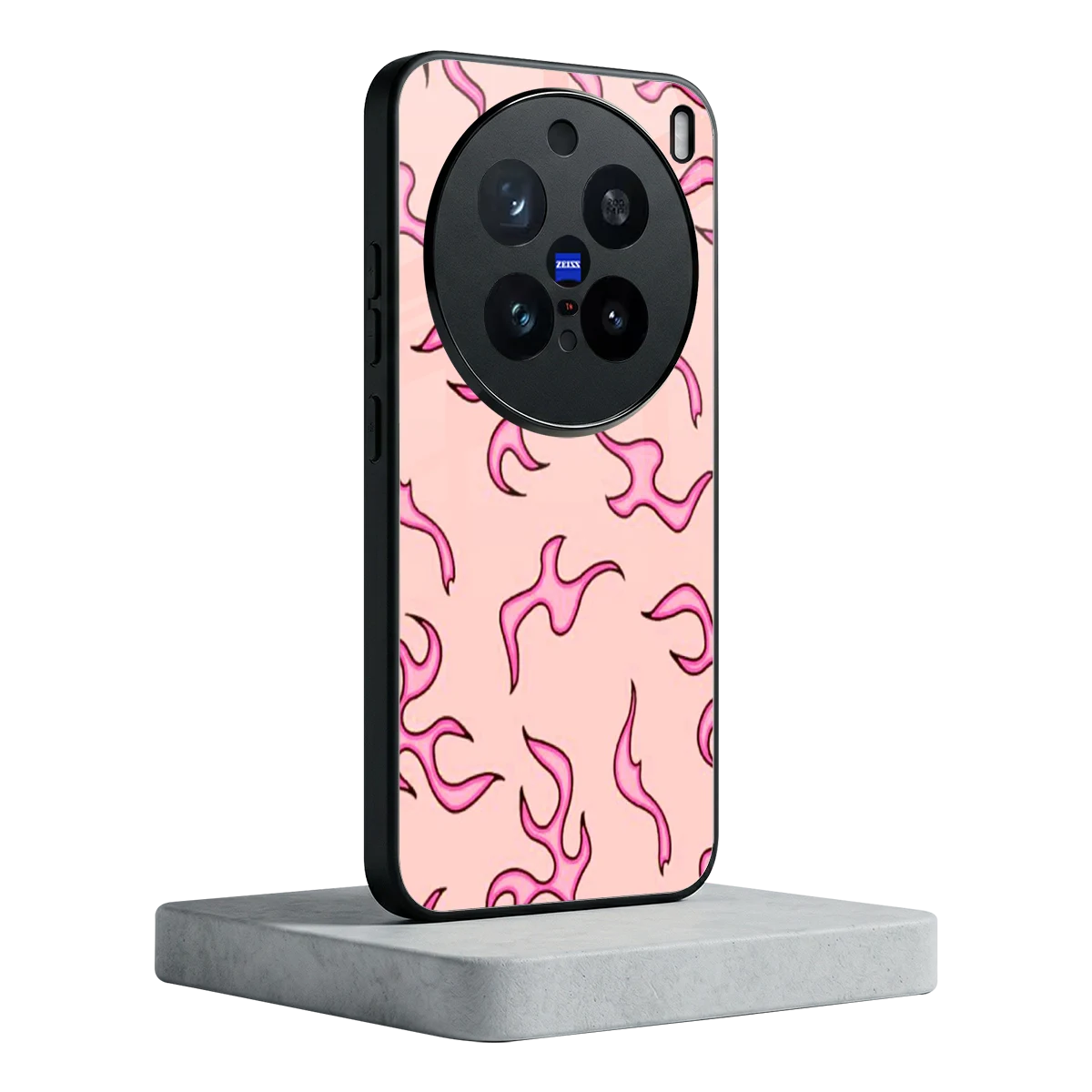 Lil Flames Pink vivo x200 pro mobile cover | shockproof glass phone case
