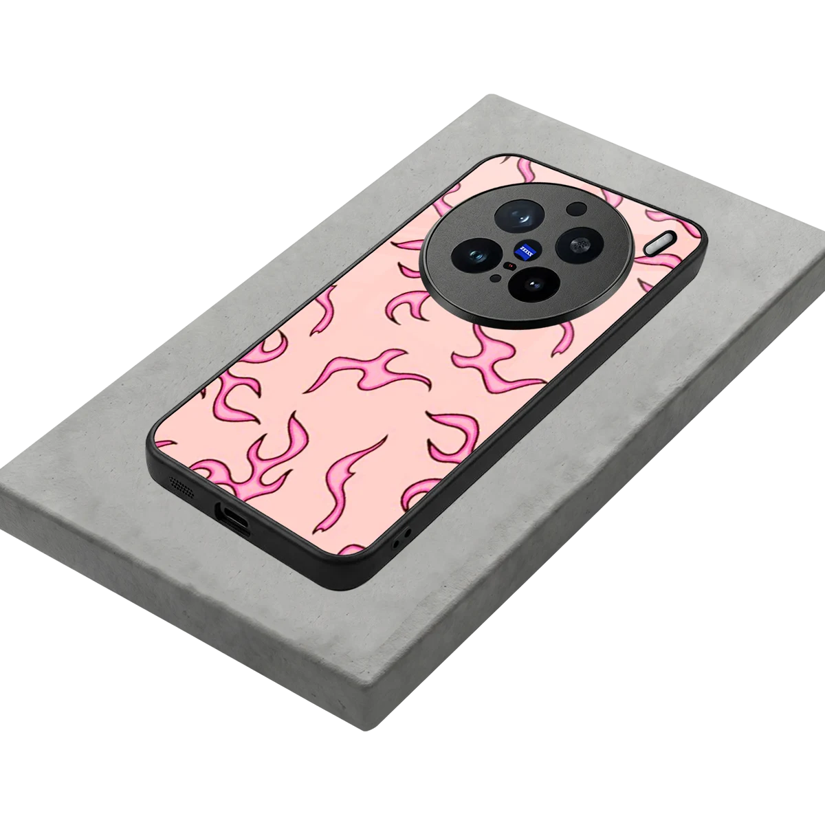 Lil Flames Pink stylish phone case for vivo x200 pro | glossy glass and slim fit