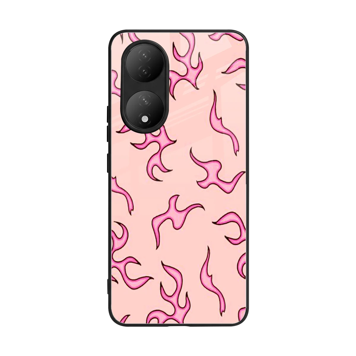 Lil Flames Pink back phone cover | glass case for Vivo-y100