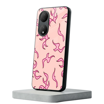 Lil Flames Pink Vivo-y100 mobile cover | shockproof glass phone case