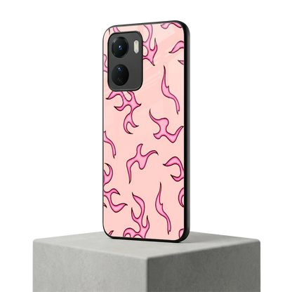 Lil Flames Pink vivo y16 mobile cover | shockproof glass phone case