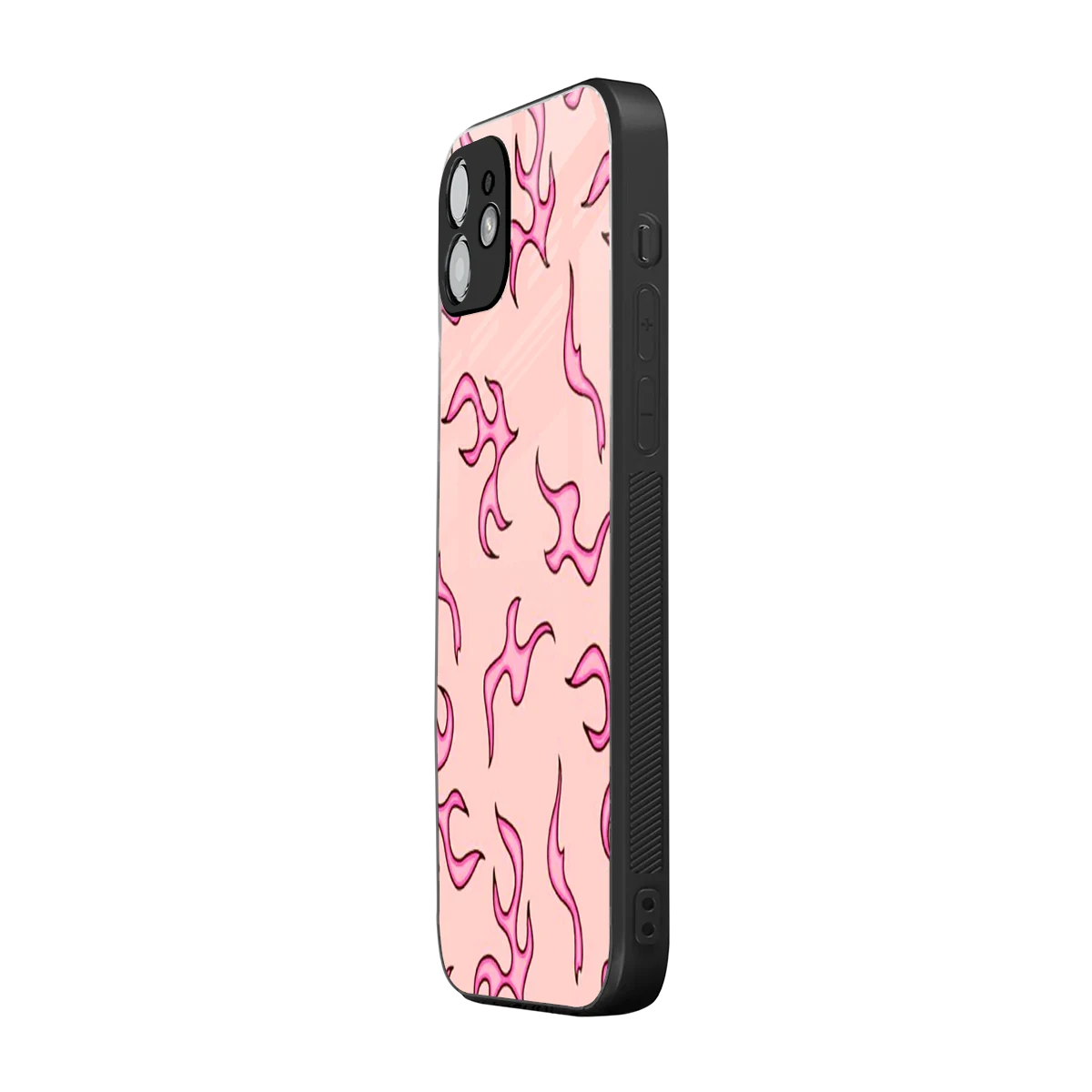 Lil Flames Pink iphone 12 mobile cover | shockproof glass phone case
