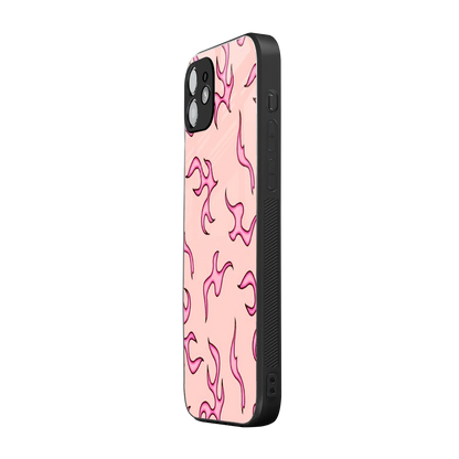 Lil Flames Pink iphone 12 mobile cover | shockproof glass phone case