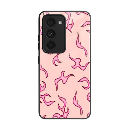 Lil Flames Pink back phone cover | glass case for redmi 15 5g