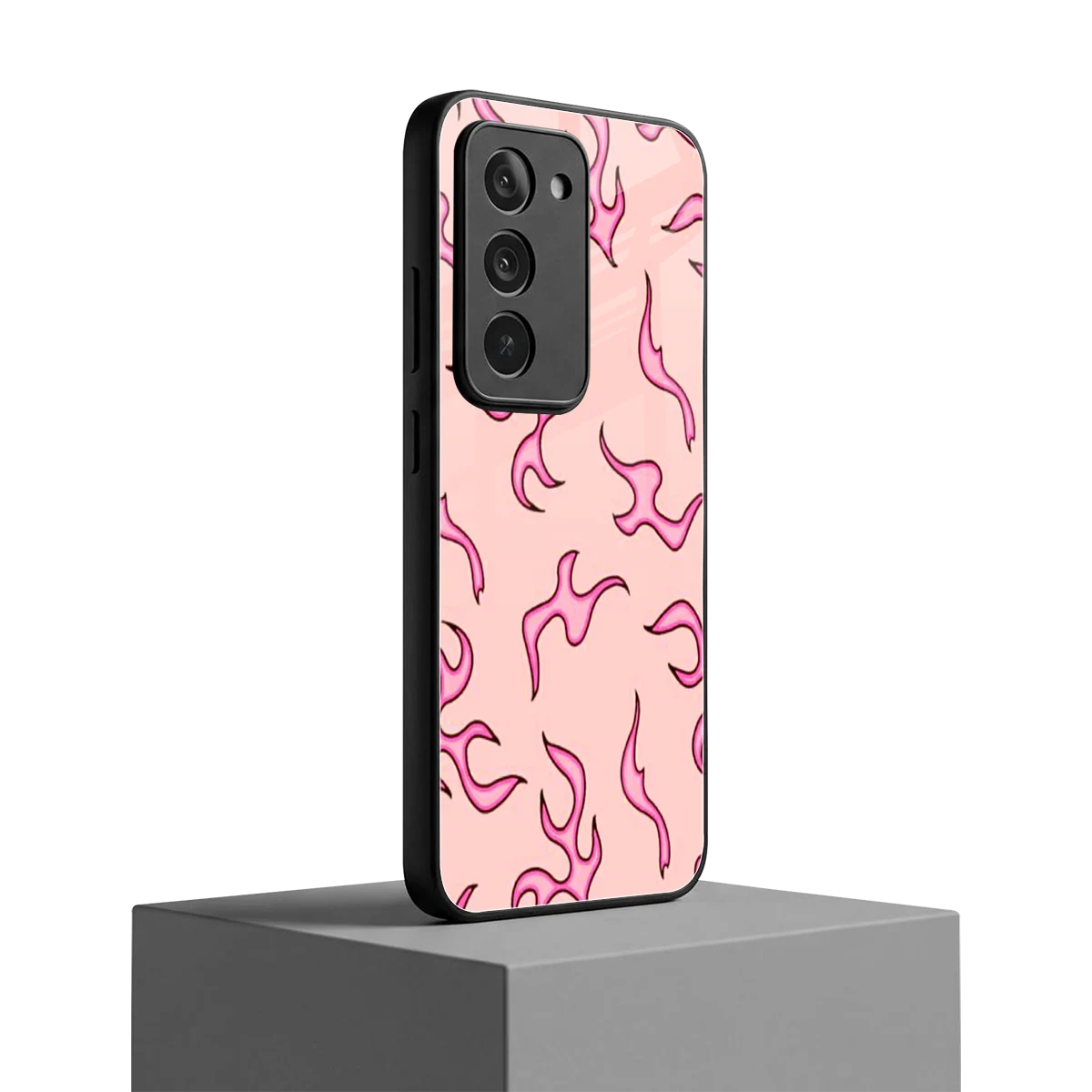 Lil Flames Pink redmi 15 5g mobile cover | shockproof glass phone case