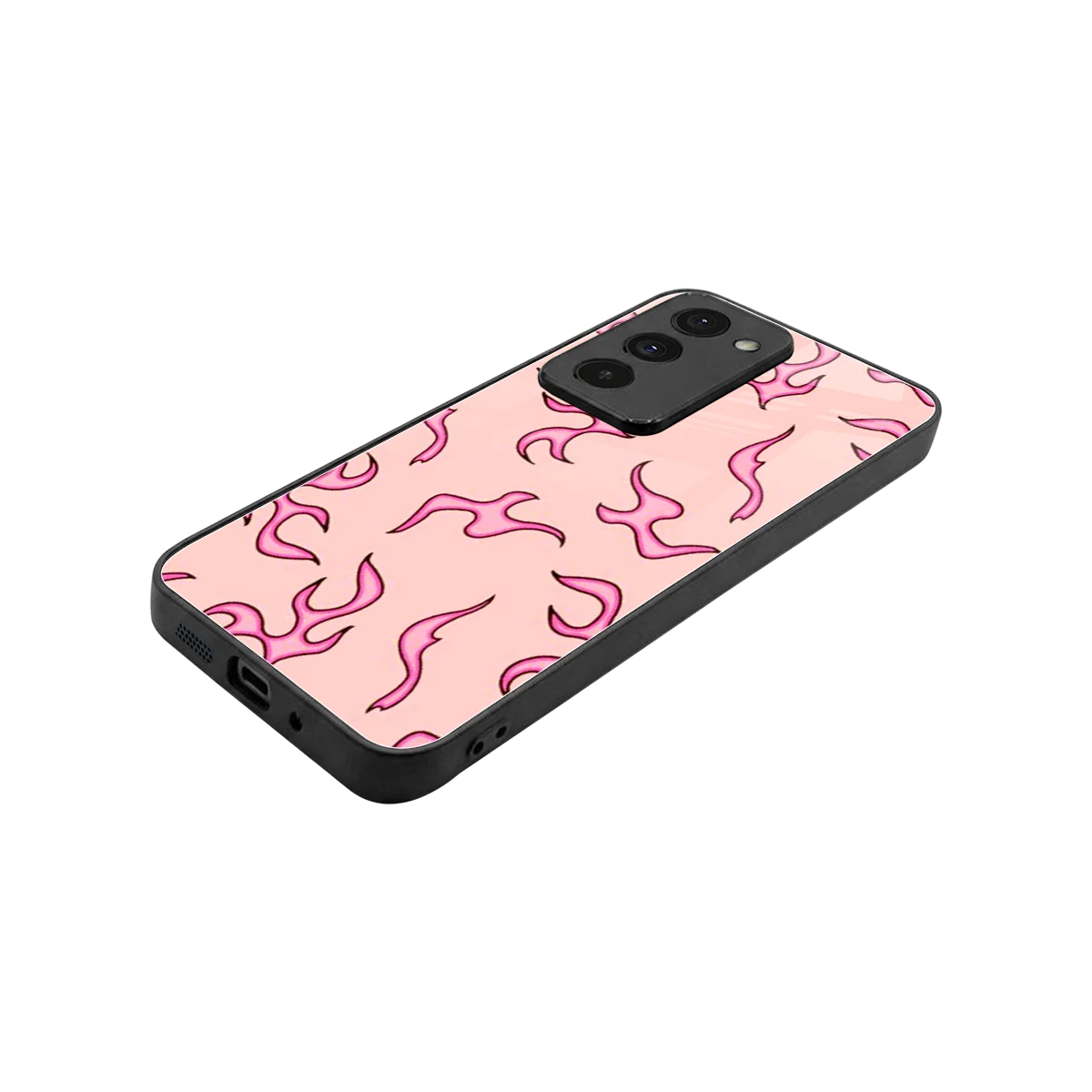 Lil Flames Pink stylish phone case for redmi 15 5g | glossy glass and slim fit