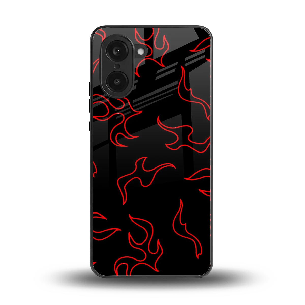 Lil Flames Red back phone cover | glass case for oneplus nord ce5 5g