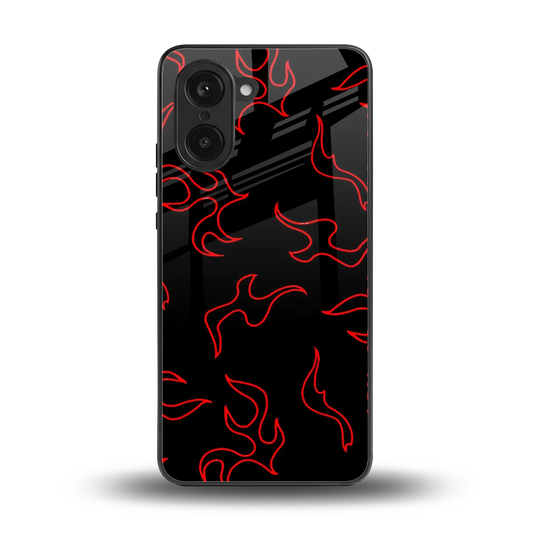 Lil Flames Red back phone cover | glass case for oneplus nord ce5 5g