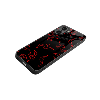 Lil Flames Red stylish phone case for oneplus nord ce5 5g | glossy glass and slim fit