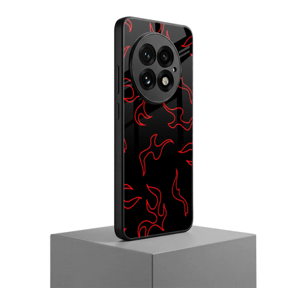 Lil Flames Red oneplus 13 mobile cover | shockproof glass phone case