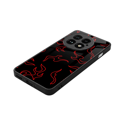 Lil Flames Red stylish phone case for oneplus 13 | glossy glass and slim fit
