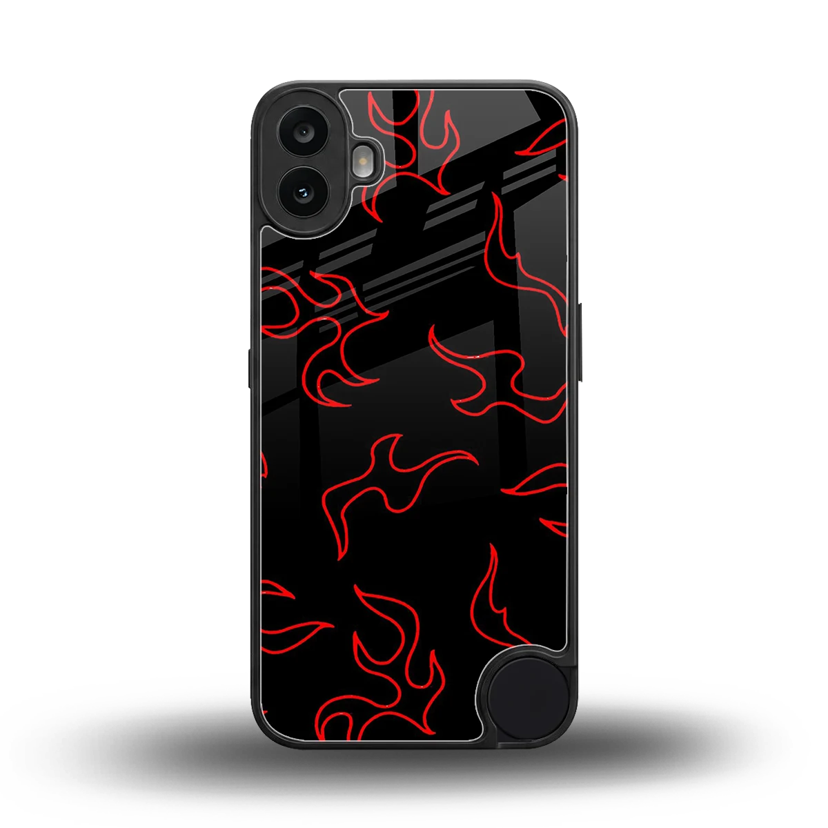 Lil Flames Red back phone cover | glass case for cmf nothing phone 1