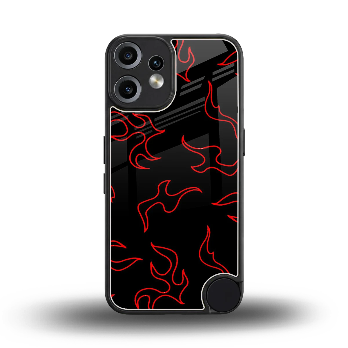 Lil Flames Red back phone cover | glass case for cmf nothing phone 2 pro