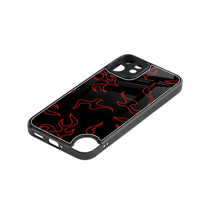 Lil Flames Red stylish phone case for cmf nothing phone 2 pro | glossy glass and slim fit