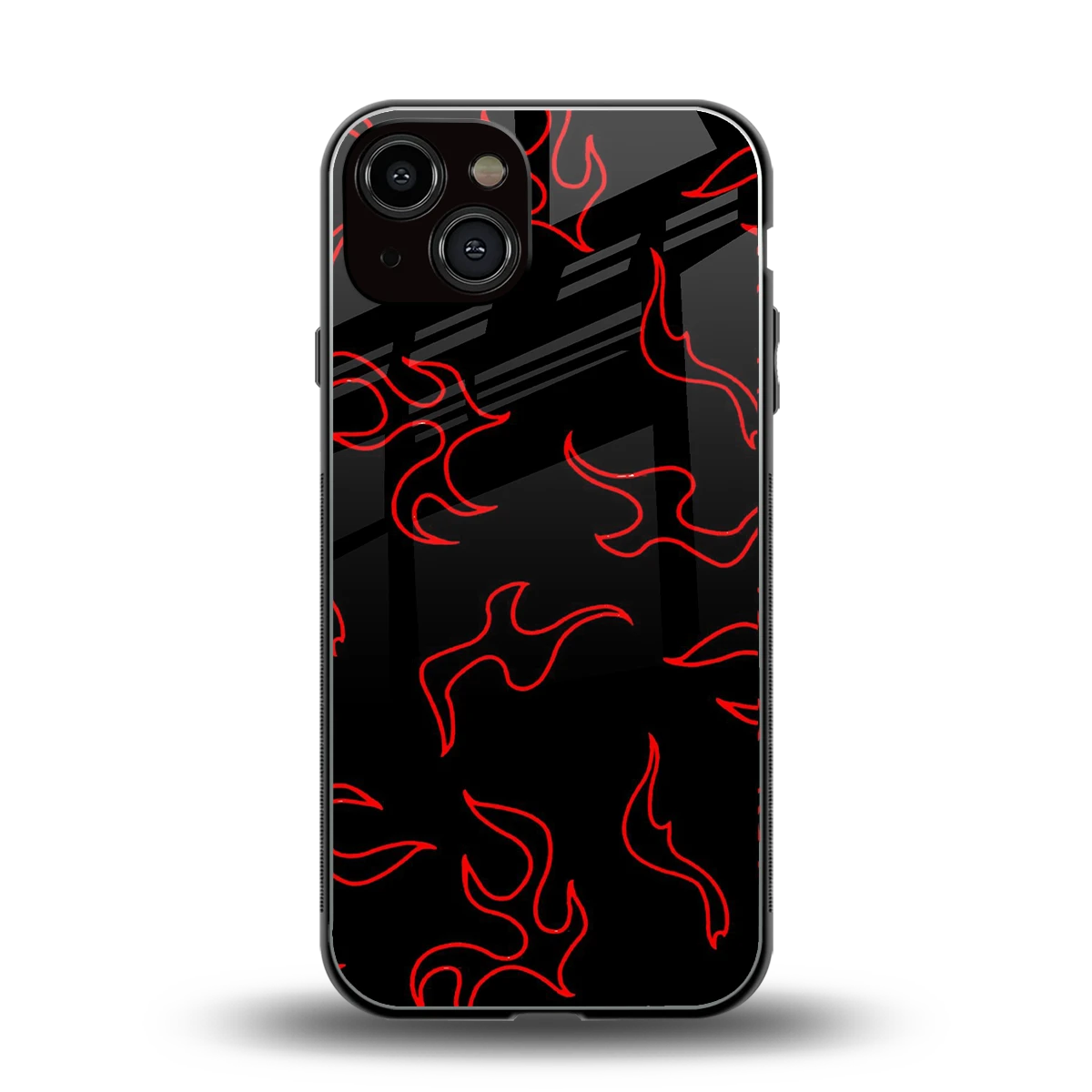 Lil Flames Red back phone cover | glass case for iphone 13