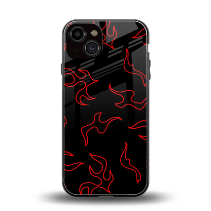 Lil Flames Red back phone cover | glass case for iphone 14