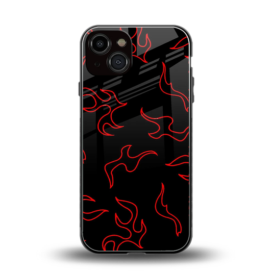 Lil Flames Red back phone cover | glass case for iphone 14