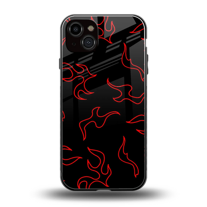 Lil Flames Red back phone cover | glass case for iphone 14 plus