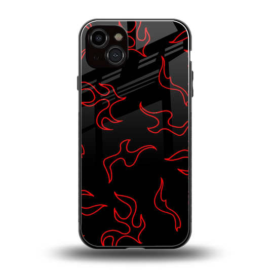 Lil Flames Red back phone cover | glass case for iphone 14 plus