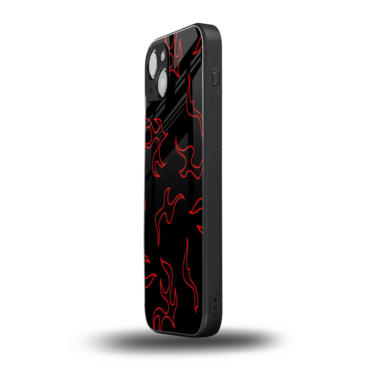 Lil Flames Red iphone 14 plus mobile cover | shockproof glass phone case