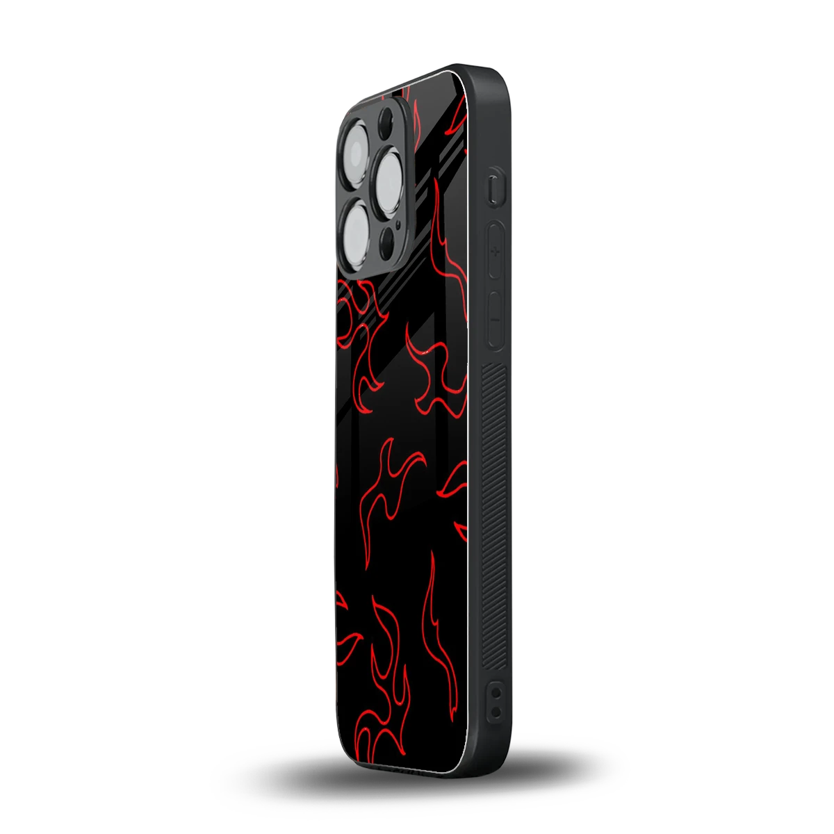 Lil Flames Red iphone 15 pro mobile cover | shockproof glass phone case