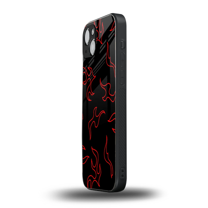 Lil Flames Red iphone 15 mobile cover | shockproof glass phone case