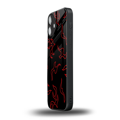 Lil Flames Red iphone 16 plus mobile cover | shockproof glass phone case