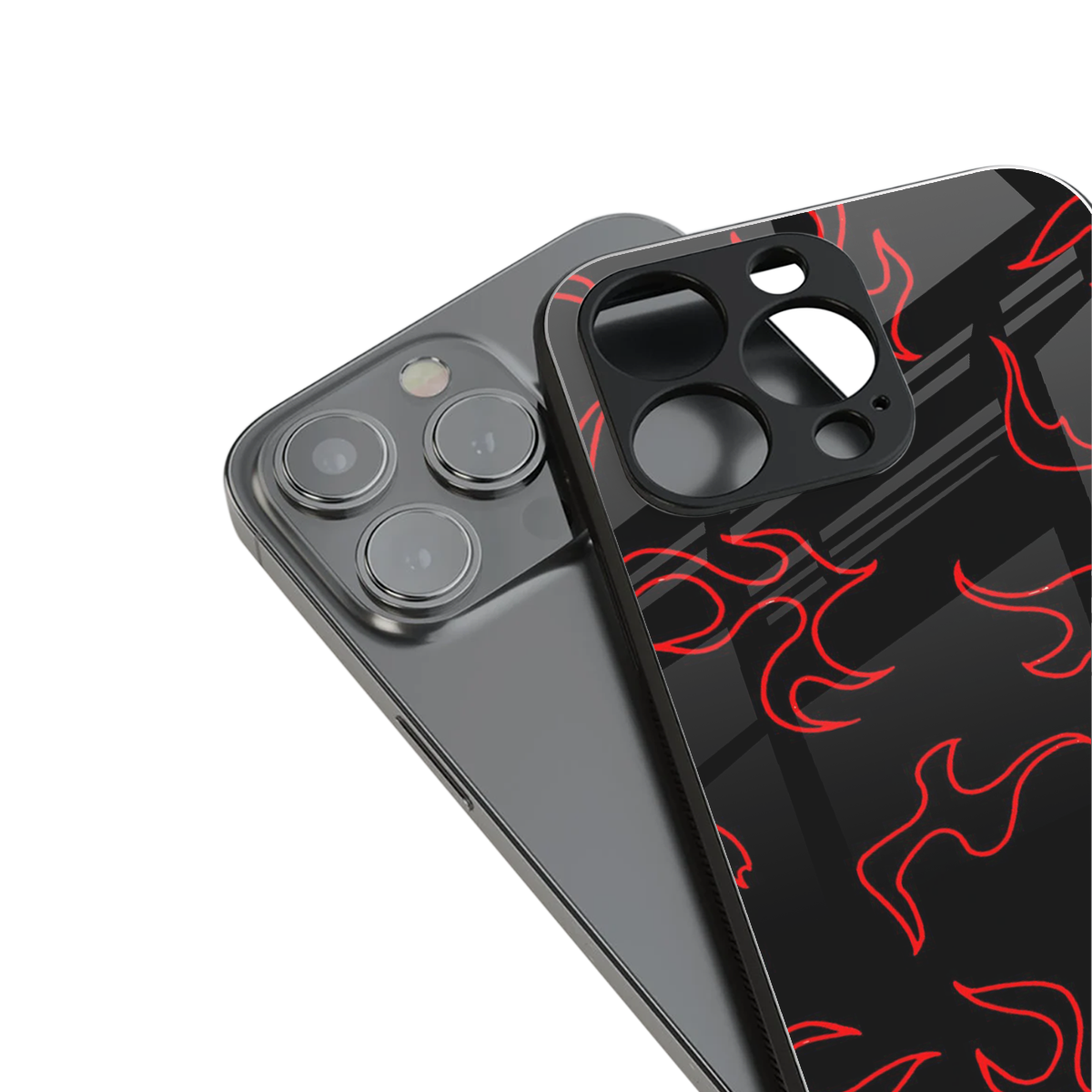 Lil Flames Red Phone Case for Iphone 16 | Glass Case
