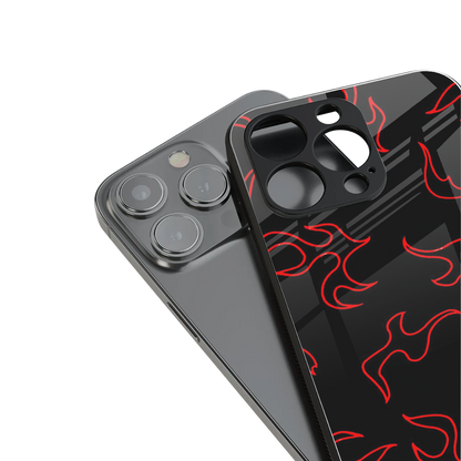 Lil Flames Red Phone Case for Iphone 16 | Glass Case