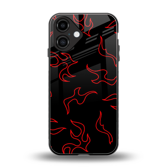 Lil Flames Red Phone Case for Iphone 16 | Glass Case