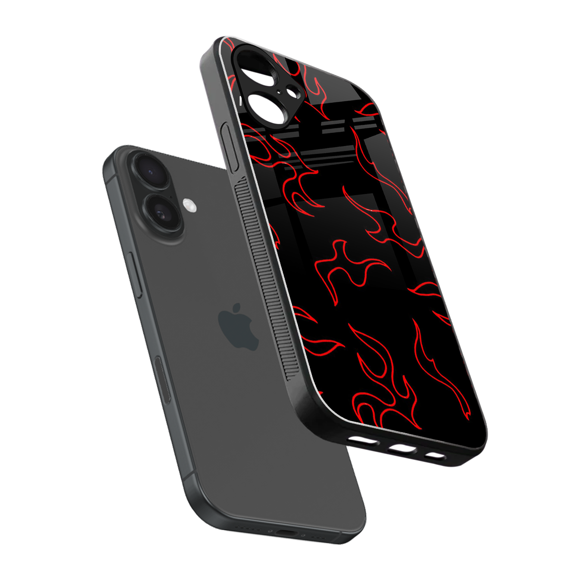Lil Flames Red Phone Case for Iphone 16 | Glass Case