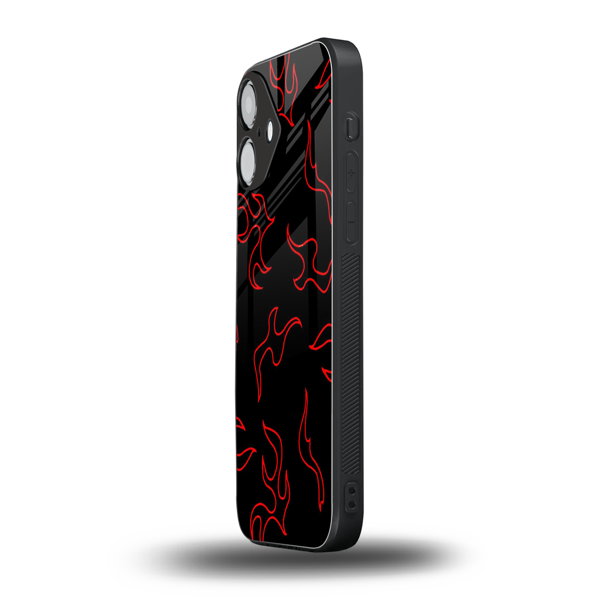 Lil Flames Red Phone Case for Iphone 16 | Glass Case