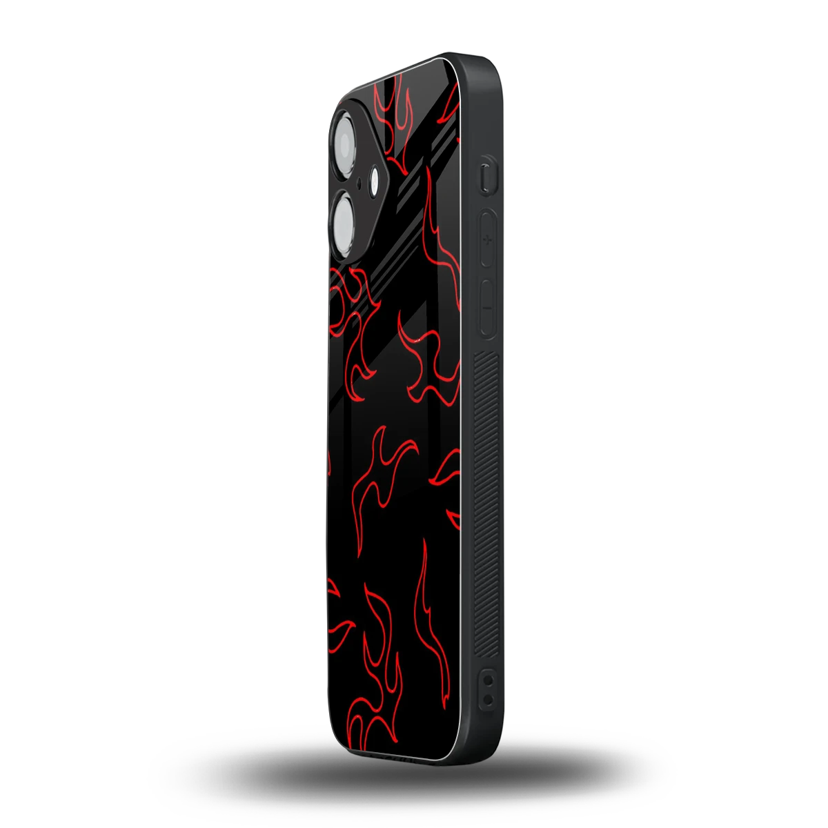 Lil Flames Red iPhone 16 mobile cover | shockproof glass phone case