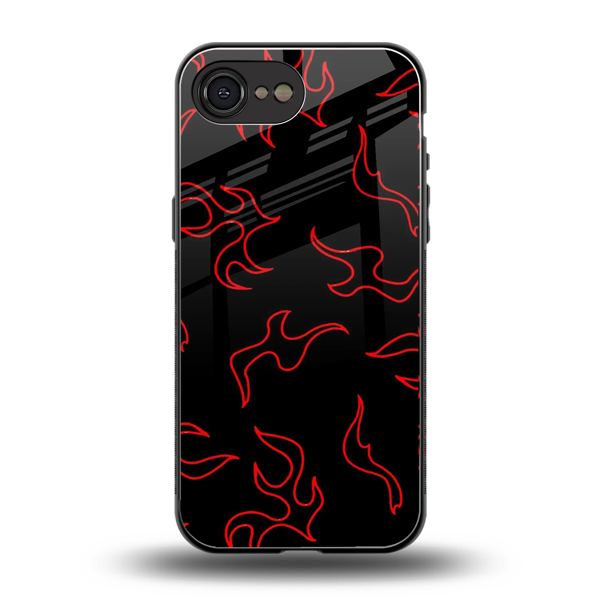 Lil Flames Red back phone cover | glass case for iphone 16e