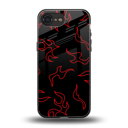 Lil Flames Red back phone cover | glass case for iphone 16e