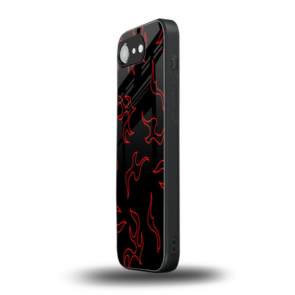 Lil Flames Red iphone 16e mobile cover | shockproof glass phone case