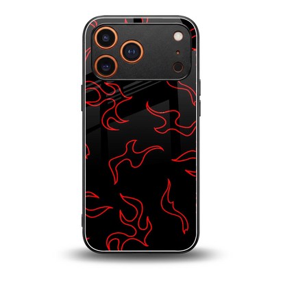 Lil Flames Red back phone cover | glass case for iphone 17 pro