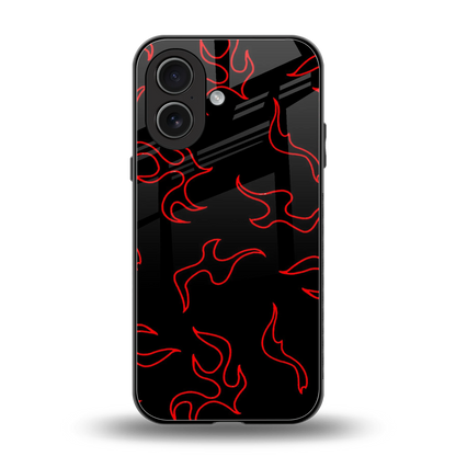 Lil Flames Red back phone cover | glass case for iphone 17