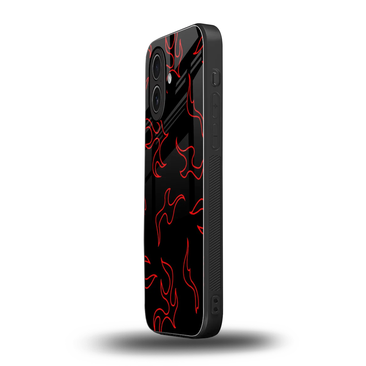 Lil Flames Red iphone 17 mobile cover | shockproof glass phone case