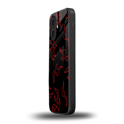 Lil Flames Red iphone 17 mobile cover | shockproof glass phone case