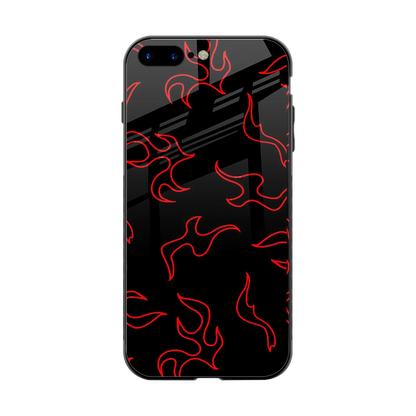 Lil Flames Red back phone cover | glass case for iphone 8 plus