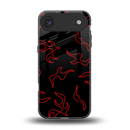 Lil Flames Red back phone cover | glass case for iphone air
