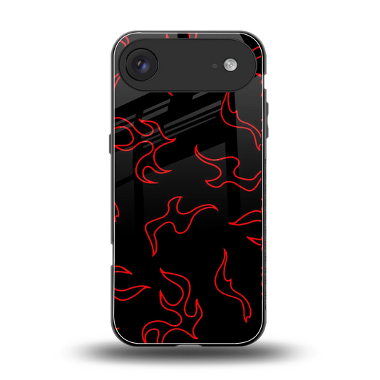 Lil Flames Red back phone cover | glass case for iphone air