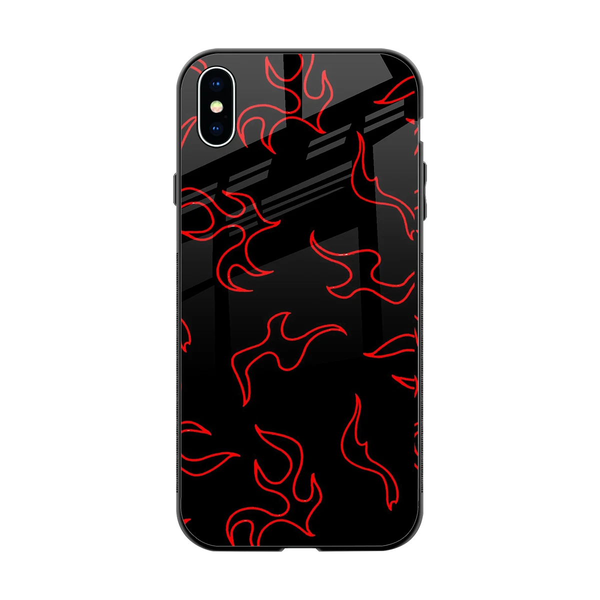 Lil Flames Red back phone cover | glass case for iphone xs max