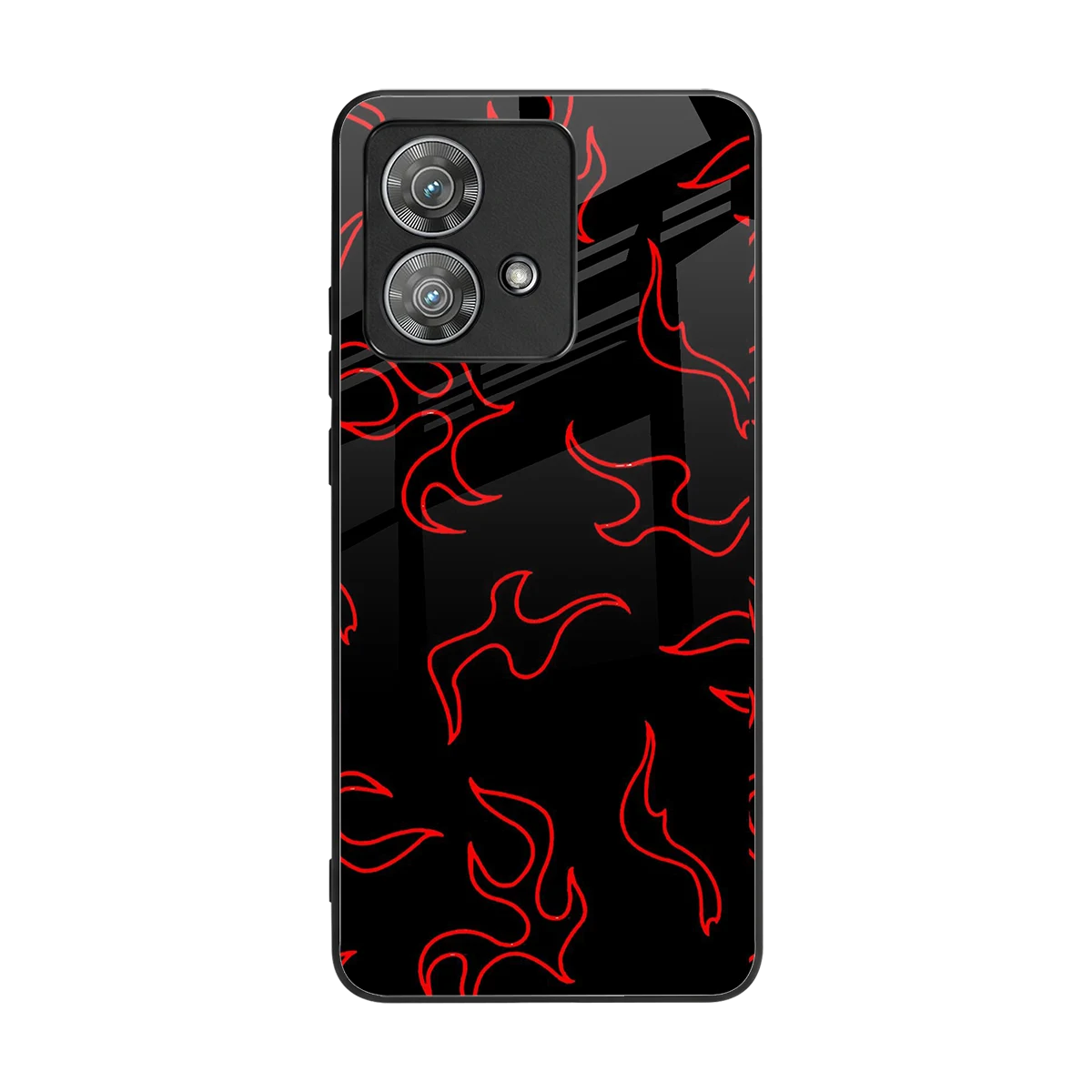 Lil Flames Red back phone cover | glass case for motorola edge 40 neo 5g
