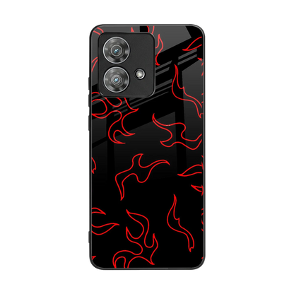 Lil Flames Red back phone cover | glass case for motorola edge 40 neo 5g