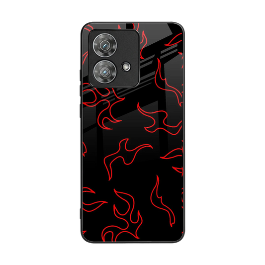 Lil Flames Red back phone cover | glass case for motorola edge 40 neo 5g